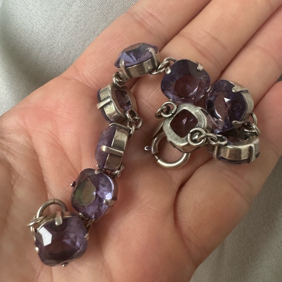 Catherine Popesco France amethyst color crystal bracelet - Picture 12 of 13